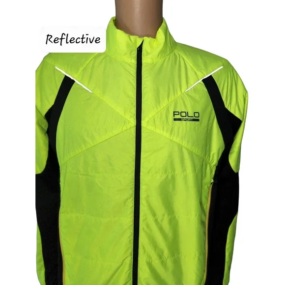 Ralph Lauren Polo Sport Performance Training Jacket Large Blaze Yellow $185